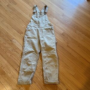 Wildfang Cream Utility Jumpsuit Overalls